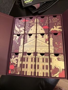 EMPTY Advent Calendar Harrod’s 12 Days of Christmas Hot Chocolate Burgundy, Gold